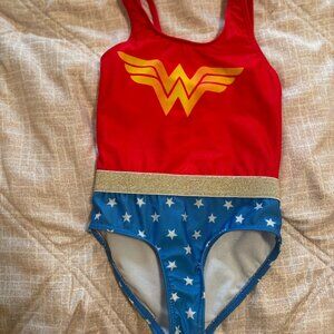 DC Comics Wonder Woman Super Hero Swimsuit Costume Girls Size 4